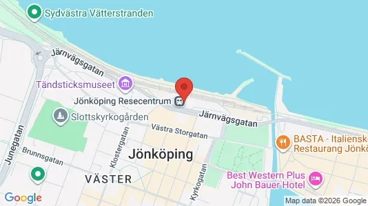 Kontorslokaler för uthyrning i Jönköping - kort over placeringen