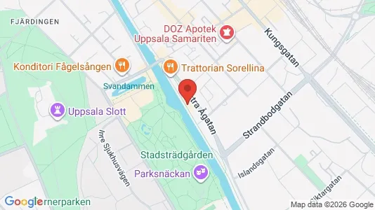 Kontorlokaler til leje i Uppsala - kort over placeringen