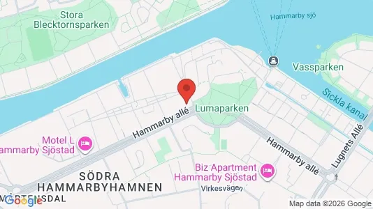 Kontorlokaler til leje i Hammarbyhamnen - Foto fra Google Street View