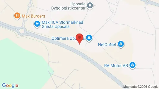 Kontorlokaler til leje i Uppsala - kort over placeringen