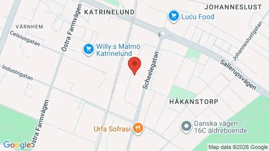 Lagerlokaler til leje i Malmø Centrum - kort over placeringen