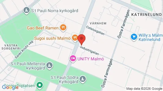 Lagerlokaler til leje i Malmø Centrum - Foto fra Google Street View