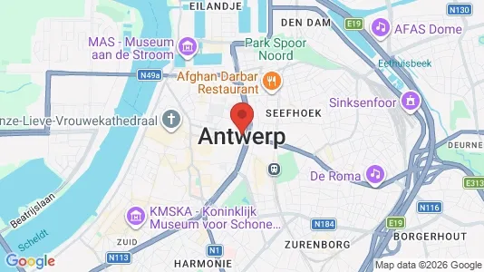 Kontorlokaler til leje i Stad Antwerp - kort over placeringen