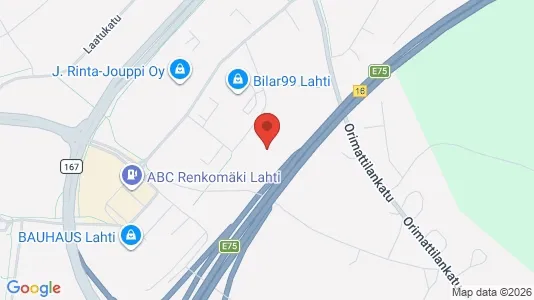 Warehouses for rent i Lahti - kort over placeringen
