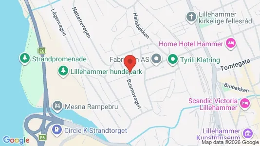 Lokale biurowe Do wynajęcia i Lillehammer - kort over placeringen