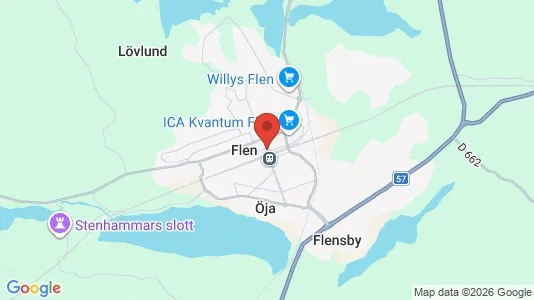 Shops for rent i Flen - kort over placeringen