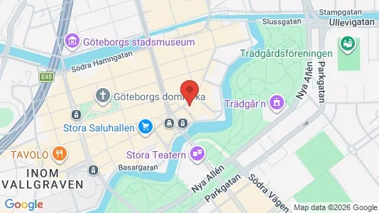Kontorslokaler för uthyrning i Göteborg Centrum - kort over placeringen