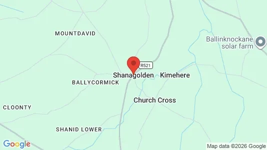 Erhvervsgrunde til leje i Shanagolden - kort over placeringen