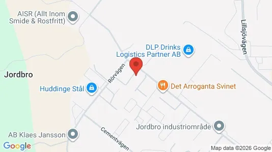 Værkstedslokaler til leje i Haninge - kort over placeringen