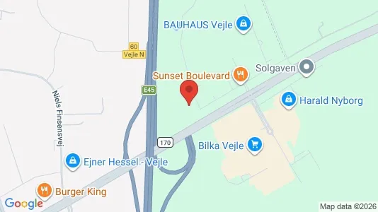 Kantorruimte te huur i Vejle - kort over placeringen