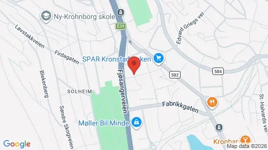 Kontorer til leie i Bergen Årstad - kort over placeringen