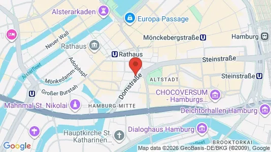 Kontorhoteller til leje i Hamborg Mitte - kort over placeringen