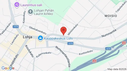 Kantorruimte te huur i Lohja - kort over placeringen