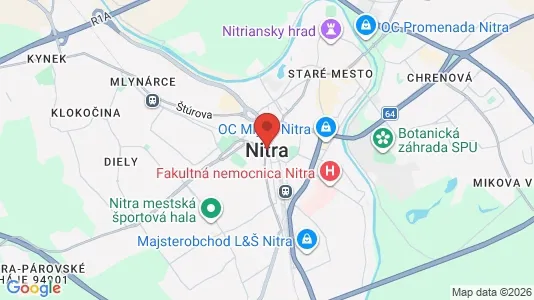 Kontorslokaler för uthyrning i Nitra – Foto från Google Street View