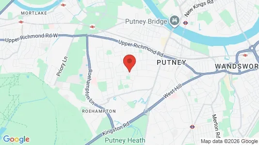 Shops for rent i London SW15 - kort over placeringen