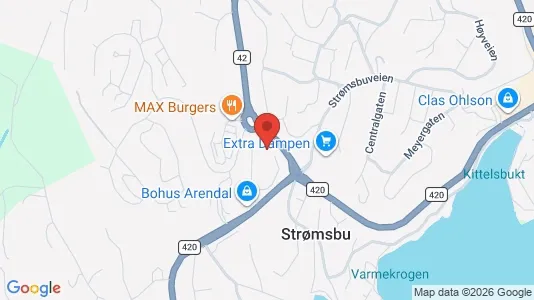 Office spaces for rent i Arendal - kort over placeringen