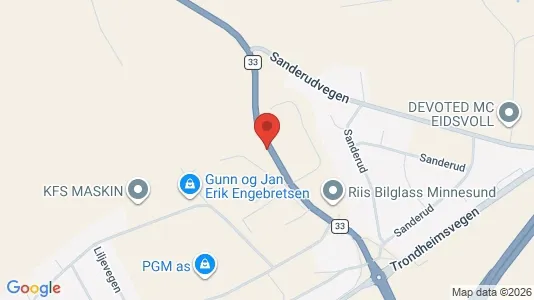 Lagerlokaler til leje i Eidsvoll - Foto fra Google Street View
