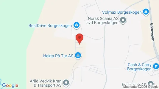 Industrial properties for rent i Sandefjord - kort over placeringen