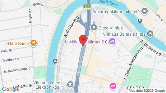Lokaler til leje i Vilnius Šnipiškės - Foto fra Google Street View