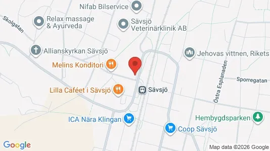 Företagslokaler för uthyrning i Sävsjö – Foto från Google Street View