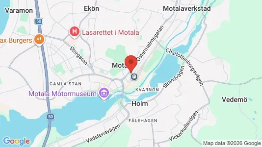 Winkels te huur i Motala - kort over placeringen