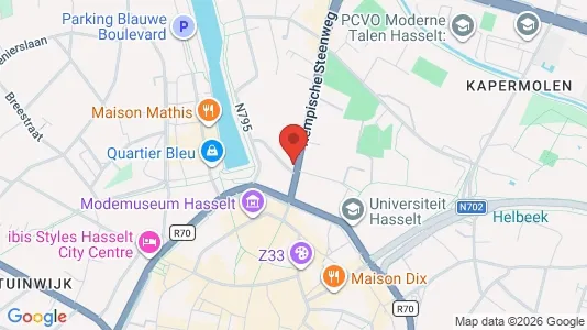 Gewerbeflächen zum Kauf i Hasselt - kort over placeringen