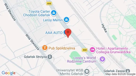 Office spaces for rent i Gdańsk - kort over placeringen