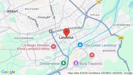 Restaurantlokaler til leje i Landshut - Foto fra Google Street View