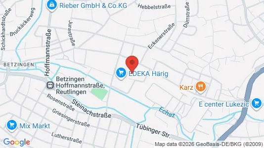 Office spaces for rent i Reutlingen - kort over placeringen