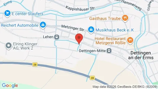 Varastot Vuokrattavana i Reutlingen - kort over placeringen