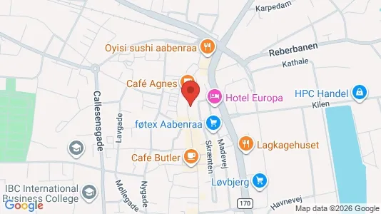 Nieruchomości komercyjne Na sprzedaż i Aabenraa - kort over placeringen