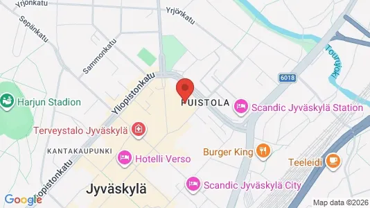 Industrial properties for rent i Jyväskylä - kort over placeringen