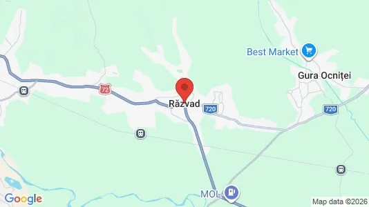 Lokaler til leje i Răzvad - kort over placeringen