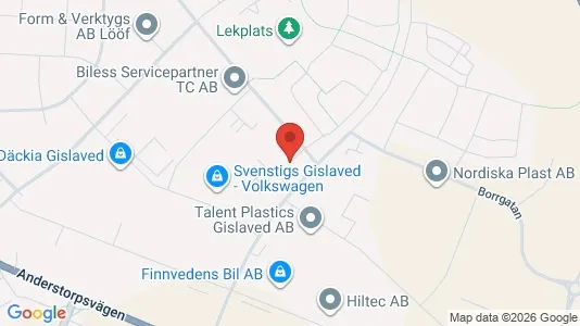 Företagslokaler till salu i Gislaved – Foto från Google Street View