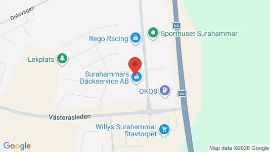 Warehouses for rent i Surahammar - kort over placeringen