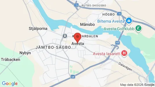 Butikslejemål til leje i Avesta - Foto fra Google Street View