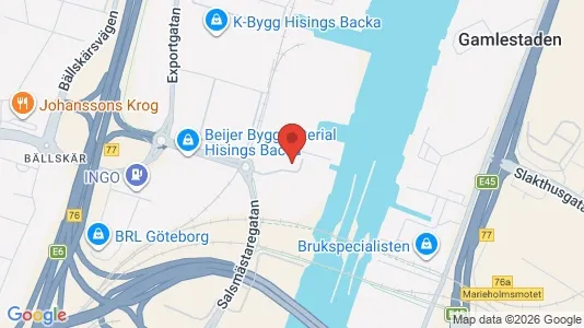 Kontorlokaler til leje i Gøteborg Ø - kort over placeringen