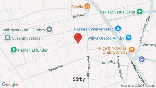 Nieruchomości komercyjne Na sprzedaż i Örebro - kort over placeringen