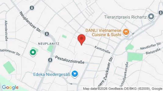 Warehouses for rent i Zwickau - kort over placeringen