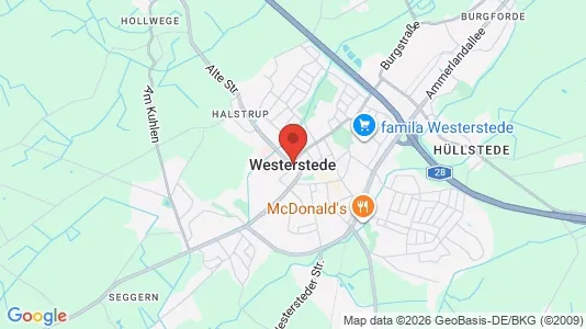 Office spaces for rent i Ammerland - kort over placeringen