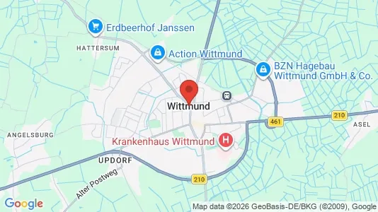 Office spaces for rent i Wittmund - kort over placeringen