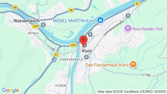Restaurants for rent i Trier-Saarburg - kort over placeringen