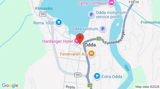 Lokaler til salg i Odda - Foto fra Google Street View