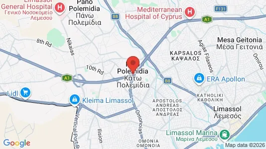 Kantorruimte te huur i Kato Polemidia - Foto uit Google Street View