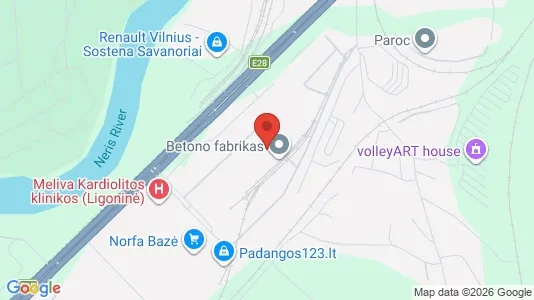 Industrial properties for rent i Vilnius Vilkpėdė - kort over placeringen