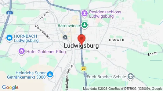 Office spaces for rent i Ludwigsburg - kort over placeringen
