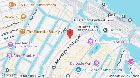 Kontorlokaler til leje i Amsterdam Centrum - kort over placeringen