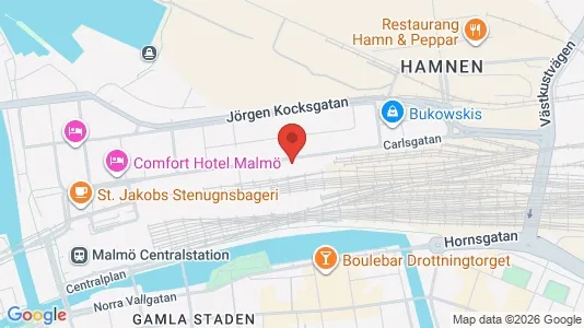 Kontorlokaler til leje i Malmø Centrum - kort over placeringen