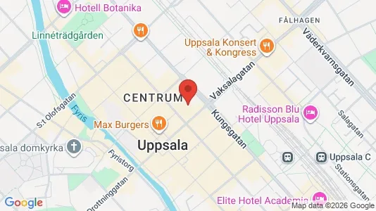 Kantorruimte te huur i Uppsala - kort over placeringen
