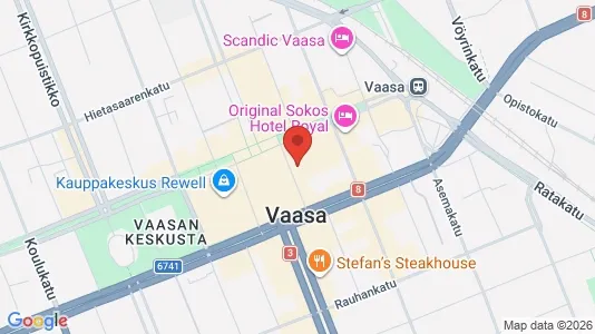 Kontorer til leie i Vaasa - kort over placeringen